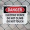 Signmission Electric Fence Do Not Climb Do Not Touch Danger Sign, Plastic, 10in W x 7in L, 2PK OS-2PACK-DS-P-710-L-2111 - alternate 3